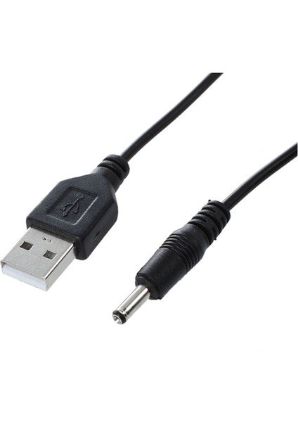 Adet 3.5mm x 1.3mm Siyah USB Kablosu Şarj Kablosu Temini (Yurt Dışından)