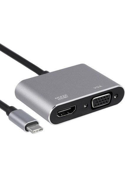 USB 3.1 Tip C - VGA Çoklu Bağlantı Noktası Adaptörü USB C - HDMI 4K UHD Dönüştürücü Bağlantı Noktası Hub (Yurt Dışından) fırsatları