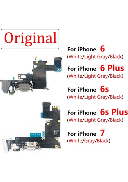 100% Yeni Orijinal IPhone 6 6 S 7 Artı USB Şarj Aleti Şarj Portu Dock Konnektörü Mikrofon Kurulu Flex Kablo Hızlı Şarj (Yurt Dışından)