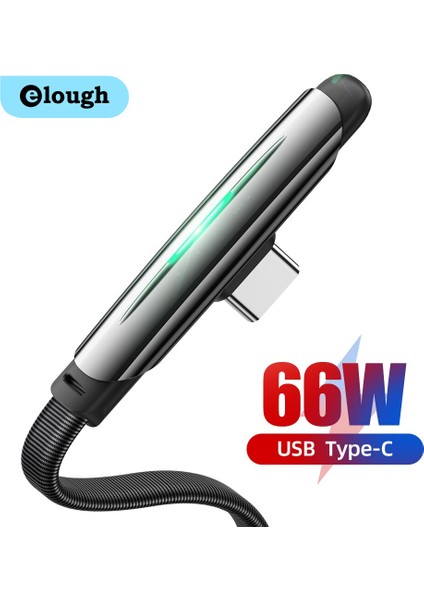 Elough 6A USB C Tipi Kablo Huawei Mate P40 Pro 66 W Hızlı Şarj Samsung Xiaomi Telefon Şarj Cihazı Oyun USB C Kablosu Veri Kablosu (Yurt Dışından) fiyatları