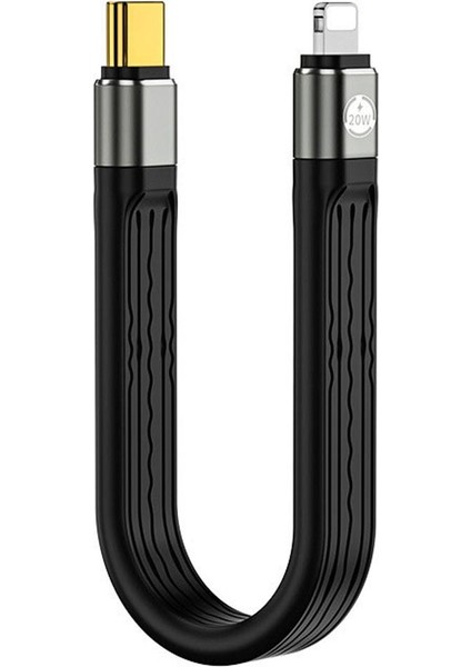 Gu USB Hızlı Şarj Veri Kablosu PD20W Taşınabilir Kısa Şarj Hattı Iphone x Se 11 12 13 Pro Max Için Uyumlu (Yurt Dışından)