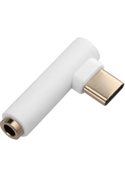 Cep Telefonları ve Tabletler Için Taşınabilir L-Şekilli Tip-C - 3,5 mm Jak Ses Adaptörü (Yurt Dışından)