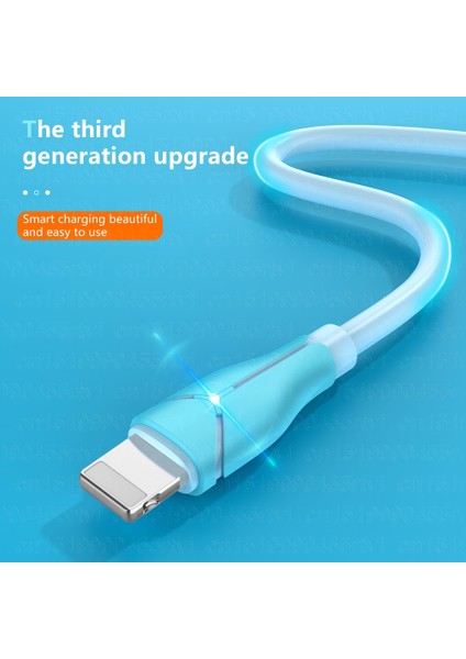 3A Hızlı Şarj USB Kablosu iPhone 14 8-Pin Sıvı Yumuşak Tutkal Aydınlatma Şarj Kablosu Veri Kablosu iPhone 13 12 11 Pro Max 1/2 M (Yurt Dışından) fiyatları
