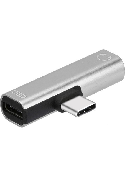 Mıuı Huawei Için Taşınabilir 2'si 1 Arada Tip C Şarj Konektörü Ses Kulaklık Adaptörü (Yurt Dışından)