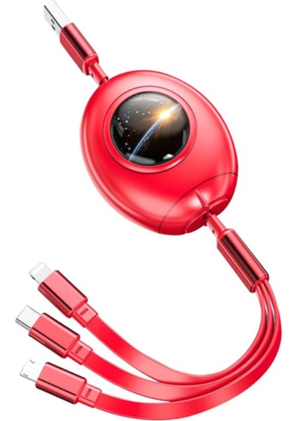 Gu 5A 3 In 1 USB C Şarj Kablosu USB A 8-Pin Mikro Tip C Kablo Iphone Huawei Samsung Xiaomi Için Uyumlu (Yurt Dışından)