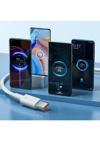 USB C Tipi Kablo 7A Hızlı Şarj Kablosu Cep Telefonu Xiaomi 12 Pro Oneplus 10 Pro Samsung S21 100 W Süper Hızlı Şarj Kablosu (Yurt Dışından)