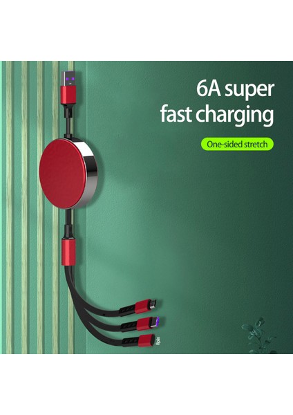 Şarj Kablosu 3'ü 1 Arada Parazit Önleyici Bir Sürüklenen Üç Veri Kablosu (Yurt Dışından) fırsatları