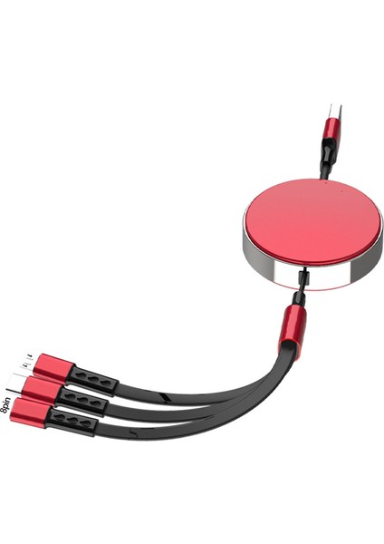 Şarj Kablosu 3'ü 1 Arada Parazit Önleyici Bir Sürüklenen Üç Veri Kablosu (Yurt Dışından) indirimleri