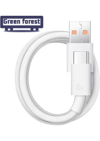 Yeşil Orman Şarj Kablosu Sabit Çıkışlı Tip-C Cep Telefonu Şarj Kablosu (Yurt Dışından) fiyatları