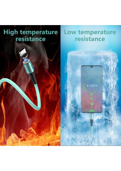 Aufu Sıvı Silikon Manyetik Şarj Kablosu Mikro USB C Tipi Samsung Xiaomi Huawei Manyetik Kablo iPhone 11 12 (Yurt Dışından)