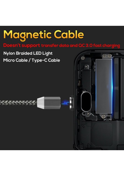 Acgicea Manyetik USB Kablosu iPhone Xr Xs Max x 8 7 6 6s Artı 5s Se Hızlı Şarj Cep Telefonu Kablosu Mıknatıslı Şarj Cihazı Tel Kablosu (Yurt Dışından) modelleri