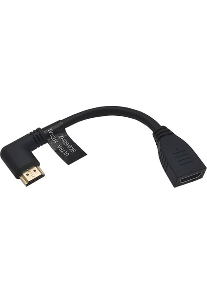 HDMI 2.1 Adaptör Kablosu, HDMI Dişi - HDMI Erkek Adaptör (Sol Viraj) (Yurt Dışından)