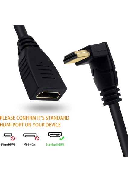 HDMI 2.1 Adaptör Kablosu, HDMI Dişi - HDMI Erkek Adaptör (Sol Viraj) (Yurt Dışından) fiyatları