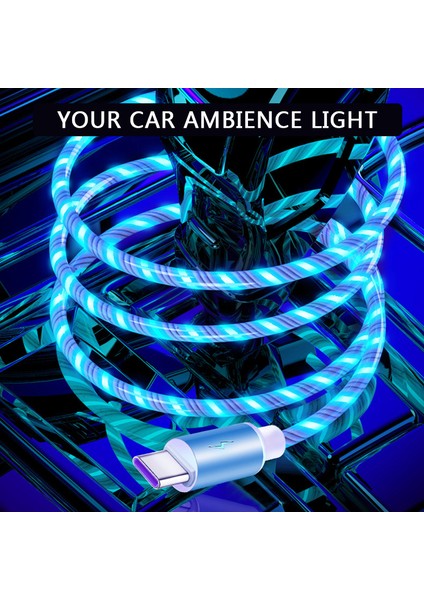 5A Parlayan Kablo Cep Telefonu Şarj Kabloları LED Işık C Tipi Şarj Cihazı Huawei Mikro USB Şarj Kablosu Xiaomi Samsung Için (Yurt Dışından) modelleri