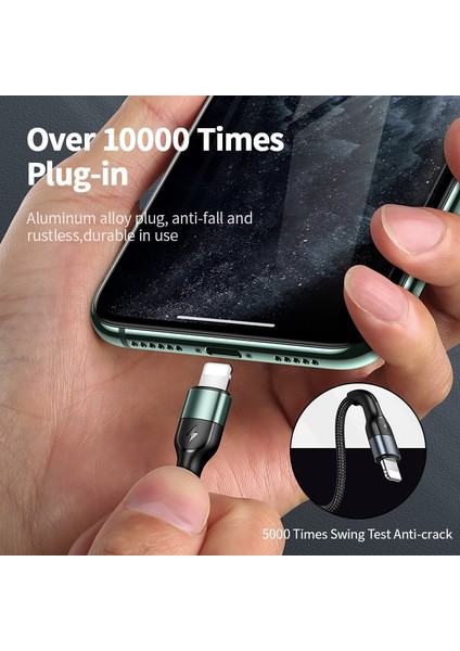 Usams U55 1 M 2A Şarj Veri Kablosu Mikro USB C Tipi Yıldırım Örgülü Kablo iPhone 13 12 11 x iPad Samsung Xiaomi Huawei (Yurt Dışından) indirimleri