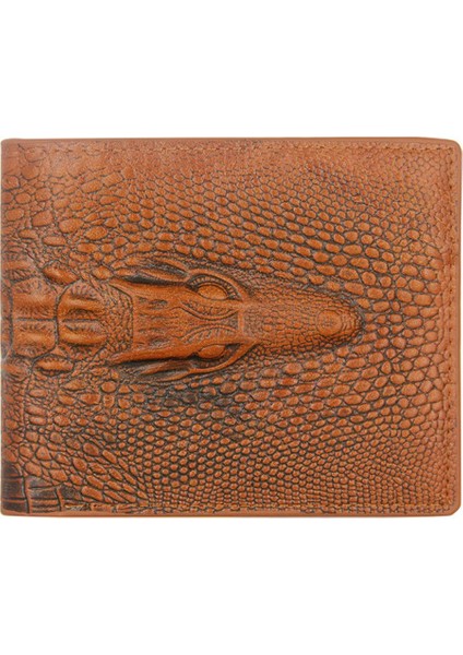 Yfashion Moda Klasik Desen Erkek Pu Deri Kısa Cüzdan Bifold Büyük Kapasiteli Sikke Çanta Renk (Yurt Dışından)