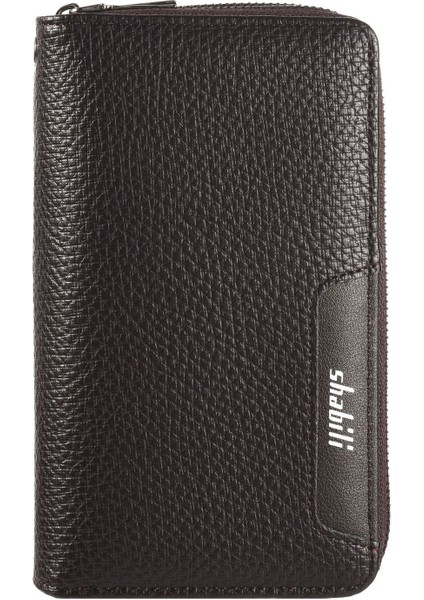 Uzun Cüzdan Erkek Çift Fermuarlı Çoklu Kart Alanı Büyük Kapasiteli Erkek El Çantası Moda Rahat Iş Erkek Cüzdan (Yurt Dışından) fırsatları