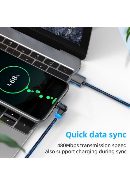 540 Döndür Manyetik Kablo Hızlı Şarj 3A Veri Transferi USB Tip C Manyetik Telefon Şarj Kablosu Mikro USB Kablosu iphone Xiaomi (Yurt Dışından) indirimleri