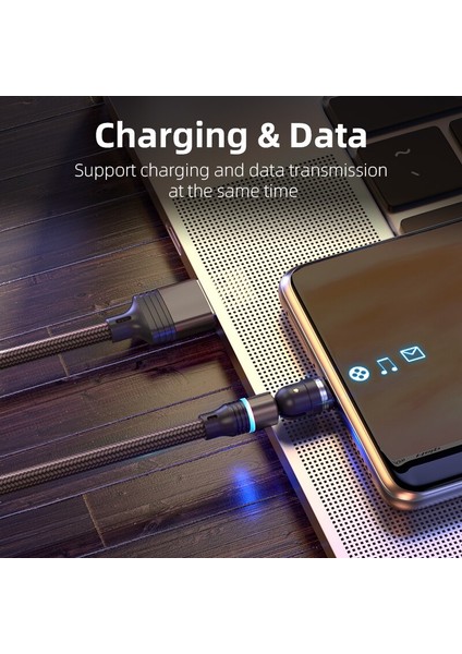 3A Hızlı Şarj 540 Derece Döndür Manyetik Kablo Veri Iletim Kablosu 5pin Mıknatıslı Fiş Şarj Cihazı Cep Telefonu Aksesuarları (Yurt Dışından) fiyatları