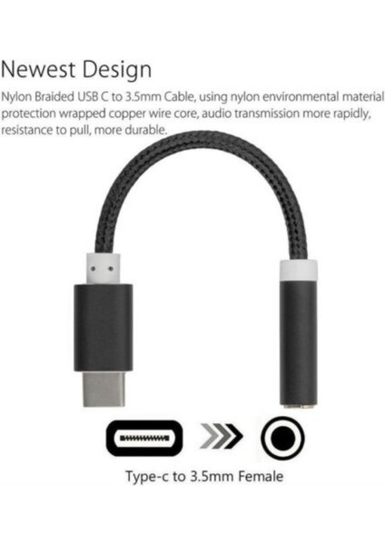 3.5mm Kulaklık Kulaklık USB C Tipi Şarj Aleti Erkek Dönüştürücü Adaptör - Bağlantı Kablosu Ses Kablosu Xiaomi Için Huawei Için Samsung Için (Yurt Dışından) modelleri