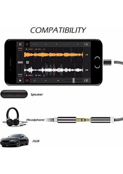 3.5mm Kulaklık Kulaklık USB C Tipi Şarj Aleti Erkek Dönüştürücü Adaptör - Bağlantı Kablosu Ses Kablosu Xiaomi Için Huawei Için Samsung Için (Yurt Dışından) fırsatları