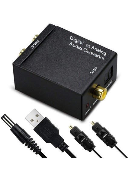 【en Iyi】dijital Optik Koaksiyel - Analog Rca L/r Ses Dönüştürücü Adaptör, Fiber Kablo ve USB Kablo ve Ana Bilgisayar ile (Yurt Dışından)