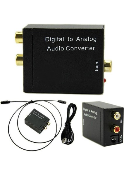 【en Iyi】dijital Optik Koaksiyel - Analog Rca L/r Ses Dönüştürücü Adaptör, Fiber Kablo ve USB Kablo ve Ana Bilgisayar ile (Yurt Dışından)