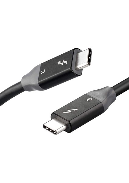 Kablo 40GBPS Pd 5A 100W Hızlı Şarj USB C'den C'ye Displayport 4K 5k Hd Macbook Pro Imac Thunderbolt 3 Için (Siyah 3ft) (Yurt Dışından)