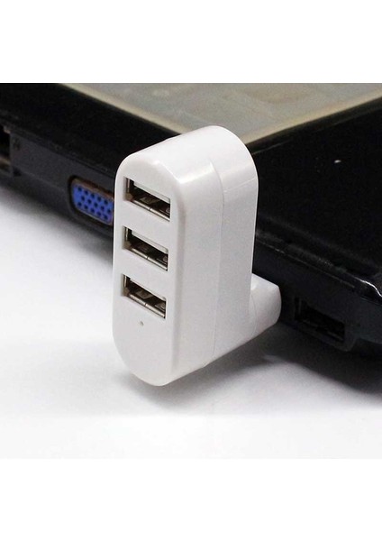 Mini USB Hub 2.0 Adaptörü Dönebilen U Disk Okuyucu Splitter 3 Port USB 2.0 Bilgisayar Pc Dizüstü Mac Aksesuarları Için (Yurt Dışından)