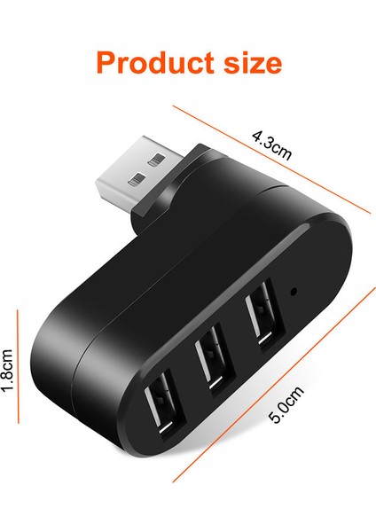 Mini USB Hub 2.0 Adaptörü Dönebilen U Disk Okuyucu Splitter 3 Port USB 2.0 Bilgisayar Pc Dizüstü Mac Aksesuarları Için (Yurt Dışından) modelleri