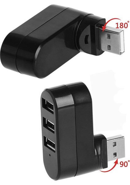 Mini USB Hub 2.0 Adaptörü Dönebilen U Disk Okuyucu Splitter 3 Port USB 2.0 Bilgisayar Pc Dizüstü Mac Aksesuarları Için (Yurt Dışından) fırsatları
