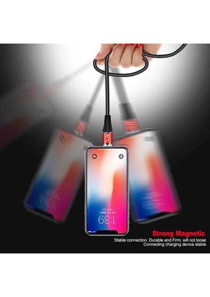 Olaf 3A Hızlı Şarj Manyetik Mikro USB C Tipi Kablo Şarj Cihazı iPhone 6 7 8 Artı x Xr Xs Max Cep Telefonu Şarj Usbc Kablosu (Yurt Dışından)