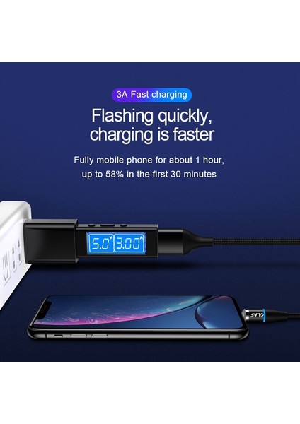 Olaf 3A Hızlı Şarj Manyetik Mikro USB C Tipi Kablo Şarj Cihazı iPhone 6 7 8 Artı x Xr Xs Max Cep Telefonu Şarj Usbc Kablosu (Yurt Dışından)