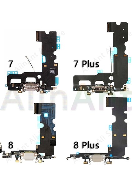 Aiinant Orijinal USB Girişli Şarj Cihazı Yuva Konnektörü Mikrofon Esnek Şarj Kablosu iPhone 7 8 Artı Xs Max x Xr Dock Şarj Esnek (Yurt Dışından)