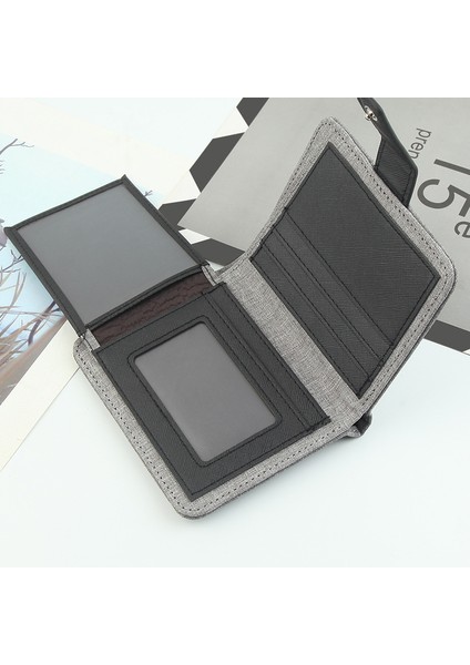 Erkek Cüzdan Kısa Çoklu Kart Yuvası Moda Rahat Cüzdan Çoklu Kart Yuvası Büyük Kapasiteli Yeni Üç Katlı Bozuk Para Cüzdanı (Yurt Dışından) modelleri