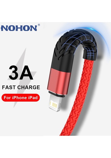 3A Hızlı Şarj USB Kablosu iPhone 14 13 12 11 Pro Xs Max x Xr 8 7 6 6s Artı Se iPad Kökenli 2m 3m Kurşun Kablosu Veri Şarj Cihazı Tel (Yurt Dışından)