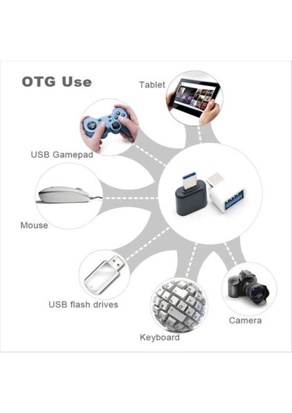 Usb-C Android Otg Adaptör Tip C Dönüştürücü Erkek - Dişi Adaptör (Yurt Dışından)