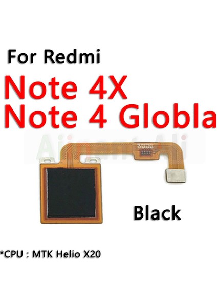 Orijinal Xiaomi Redmi Için Not 4 4x Pro Prime Plus Küresel Ana Sayfa Düğmesi Geri Dokunmatik Kımlık Parmak Tarayıcı Parmak Izi Sensörü Flex Kablo (Yurt Dışından)