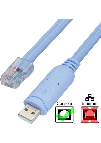 Usb'den RJ45'E Konsol Kablosu Usb'den RJ45'E Hata Ayıklama Kablosu Yönlendiriciler Dizüstü Bilgisayarlar Için Anahtarlar Adaptör Kablosu Windows Mac Linux 1.5m (Yurt Dışından) modelleri
