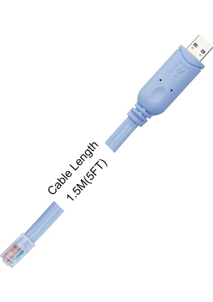 Usb'den RJ45'E Konsol Kablosu Usb'den RJ45'E Hata Ayıklama Kablosu Yönlendiriciler Dizüstü Bilgisayarlar Için Anahtarlar Adaptör Kablosu Windows Mac Linux 1.5m (Yurt Dışından) fırsatları