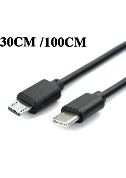 Tip C (Usb-C) Mikro USB Erkek Senkronizasyon Şarj Otg Şarj Kablosu Kablosu Adaptörü Telefon Huawei Samsung Usbc Tel (Yurt Dışından)