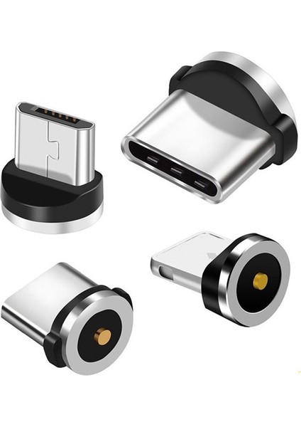 Manyetik Kablo Adaptörü Cep Telefonu Kablosu Mikro USB C Tipi Toz Fişleri Manyetik Ipuçları Iphone Mıknatıs Şarj Bağlayıcı (Yurt Dışından)