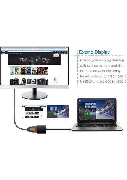 USB 3.0 O VGA Adaptörü USB O VGA Video Aphic Kart Ekranı Pc Laptop Için Harici Kablo Adaptörü (Yurt Dışından) fırsatları