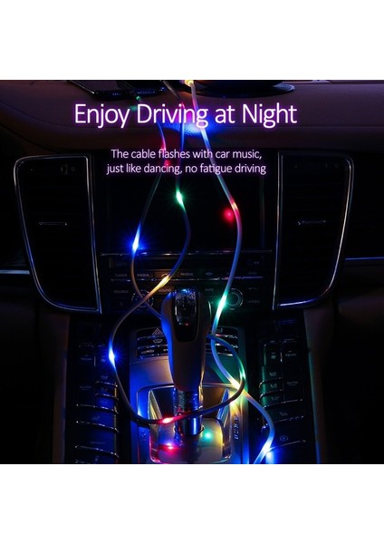 Ses Kontrolü Dans LED Mikro USB Kablosu Andriod Type-C Kablo Için Hızlı Şarj Kablosu (Yurt Dışından) modelleri