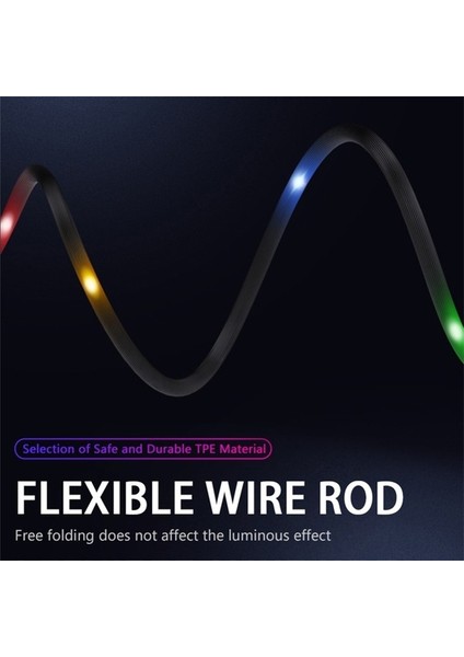 Ses Kontrolü Dans LED Mikro USB Kablosu Andriod Type-C Kablo Için Hızlı Şarj Kablosu (Yurt Dışından) fırsatları