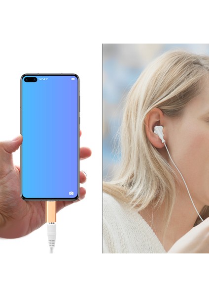 Metal Tip-C 3.5mm Aux Jack Kulaklık Usb-C Kulaklık Ses Adaptörü Dönüştürücü Huawei Için (Yurt Dışından) fırsatları