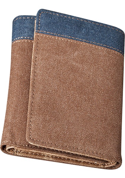 Microgood Moda Üç Katlı Erkek Kısa Cüzdan Kredi Kartı Çoklu Yuvaları Çanta Paraları Para Çantası (Yurt Dışından)