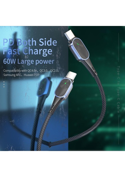 Essager USB Tip C USB C Kablosu 60 W Pd Hızlı Şarj Şarj Cihazı Usbc Usb-C Tel Kablosu Samsung Xiaomi Huawei Macbook (Yurt Dışından)