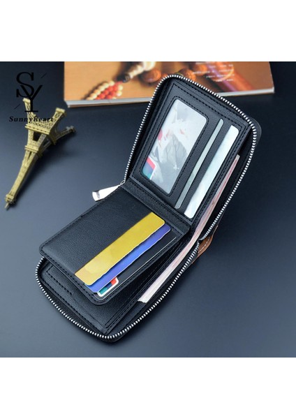 Sunnyheart Erkekler Bozuk Para Cüzdanı Vintage Erkekler Yumuşak Cüzdan Para Çantası Kart Sahibinin (Yurt Dışından) fırsatları