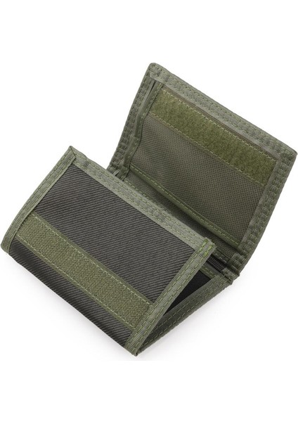 Yeni Erkek Üç Katlı Cüzdan Moda Naylon Kanvas Çanta Anahtarlık Tutucu Pencere Kart Sahibinin Velcro Cep Fermuar Kadın Para Çantası (Yurt Dışından) fırsatları